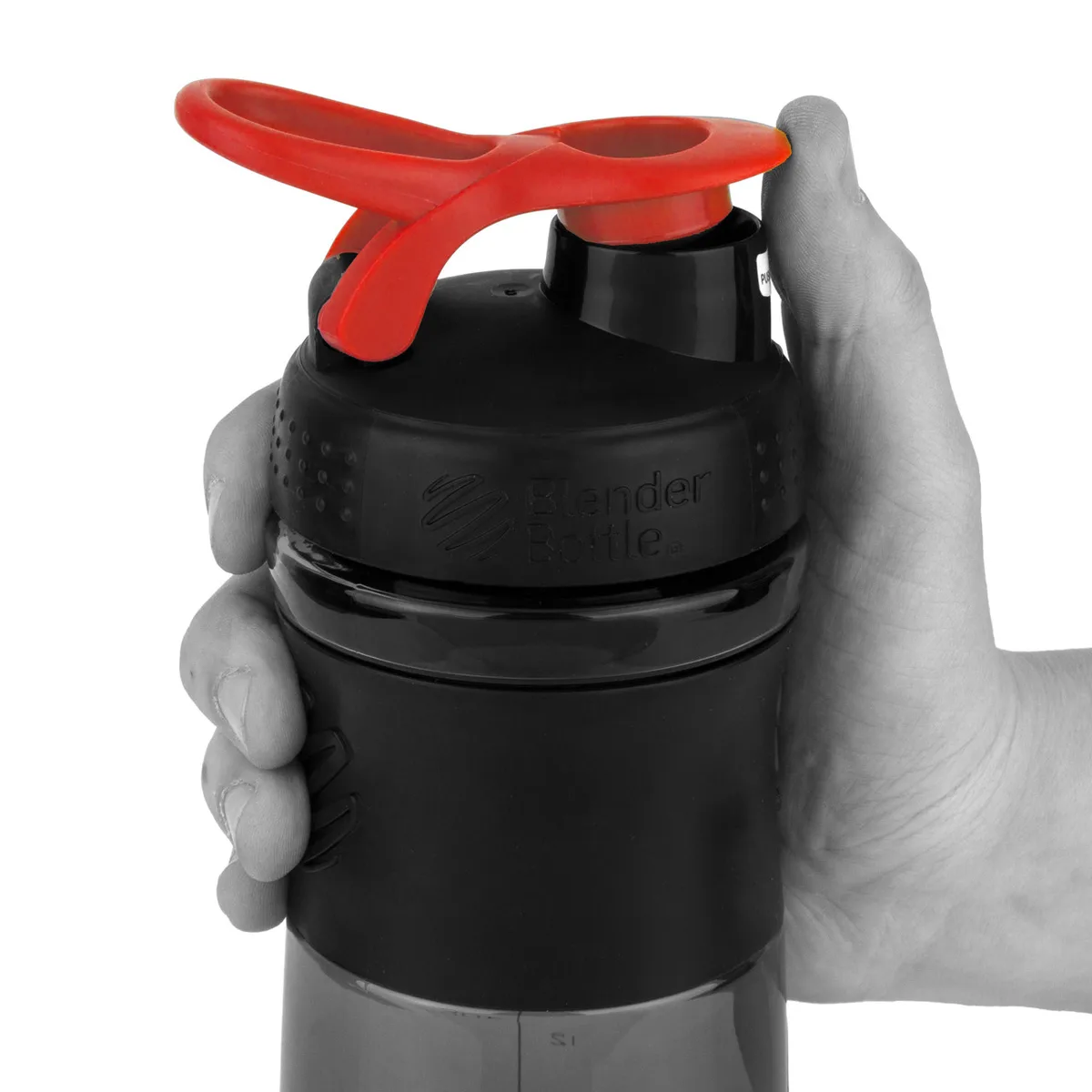 Шейкер спортивний BlenderBottle Tritan 820 мл Чорний/Червоний