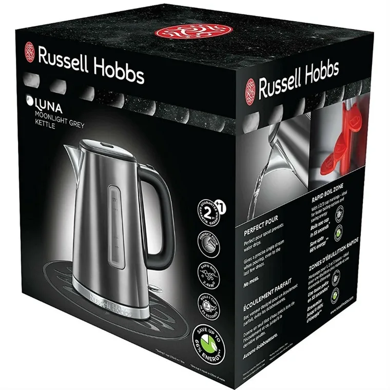 Электрочайник Russell Hobbs Нержавеющая сталь 1,7 л Серый