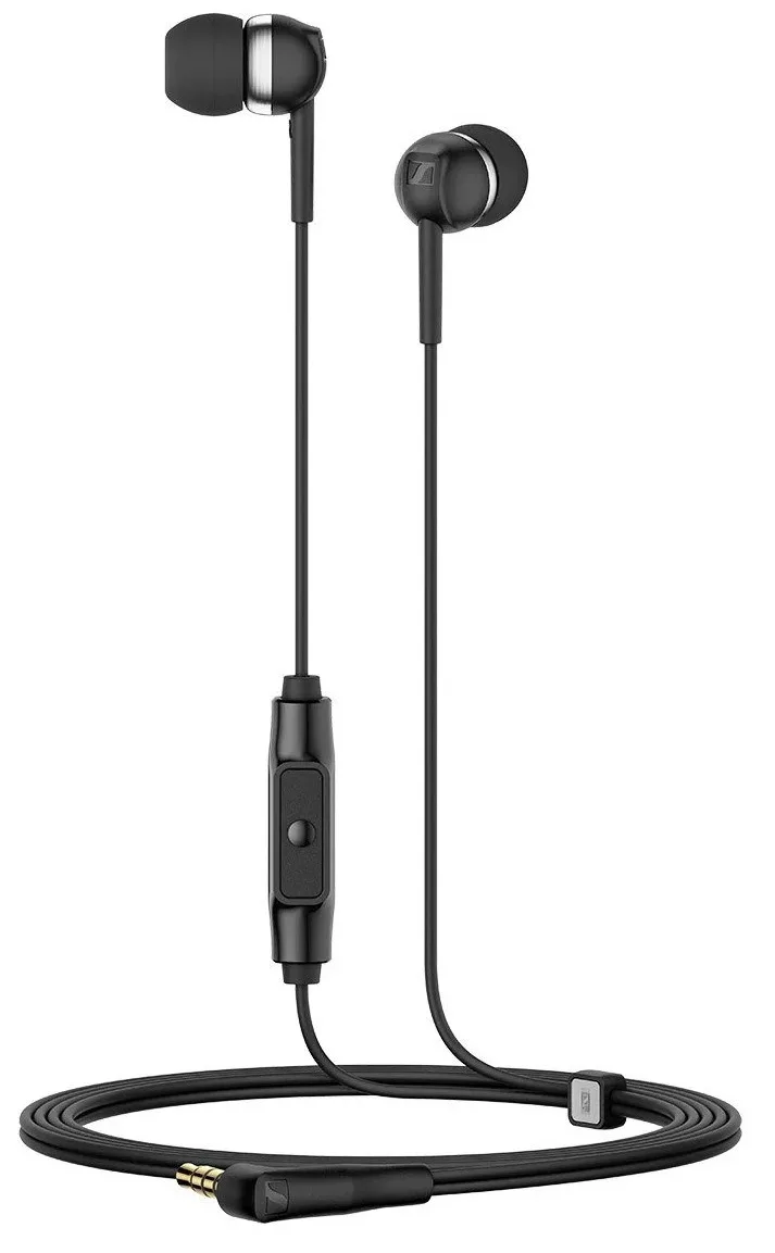 Наушники Sennheiser Провода вакуумные силиконовые 1,2 м Черные