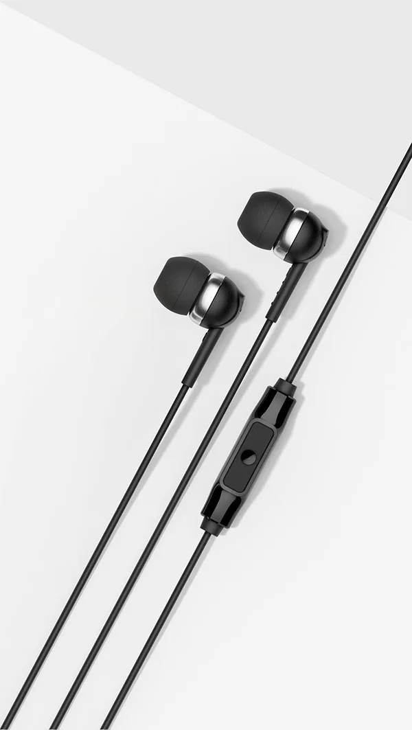 Наушники Sennheiser Провода вакуумные силиконовые 1,2 м Черные