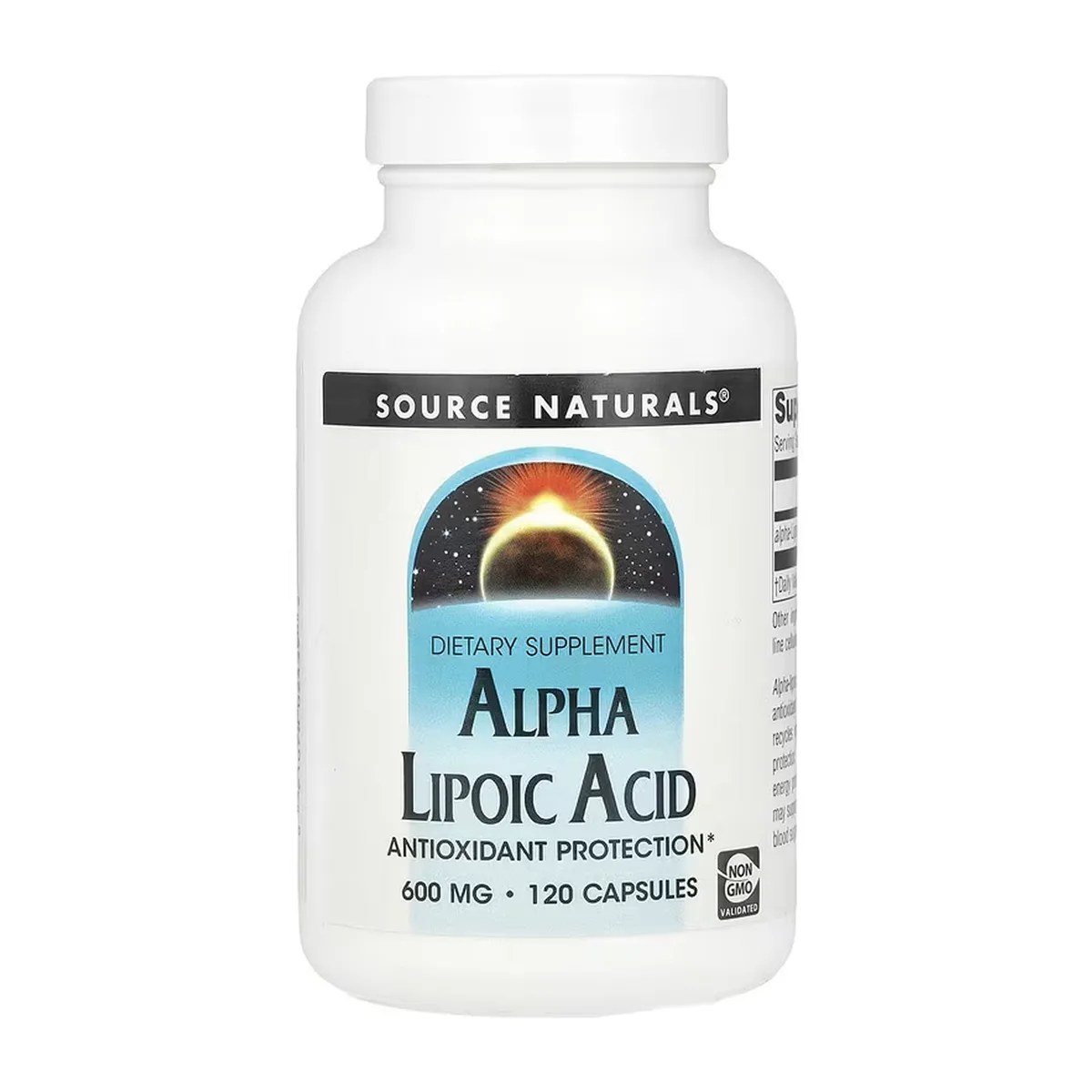Альфа-ліпоєва кислота 600 мг Source Naturals 120 капсул без ГМО