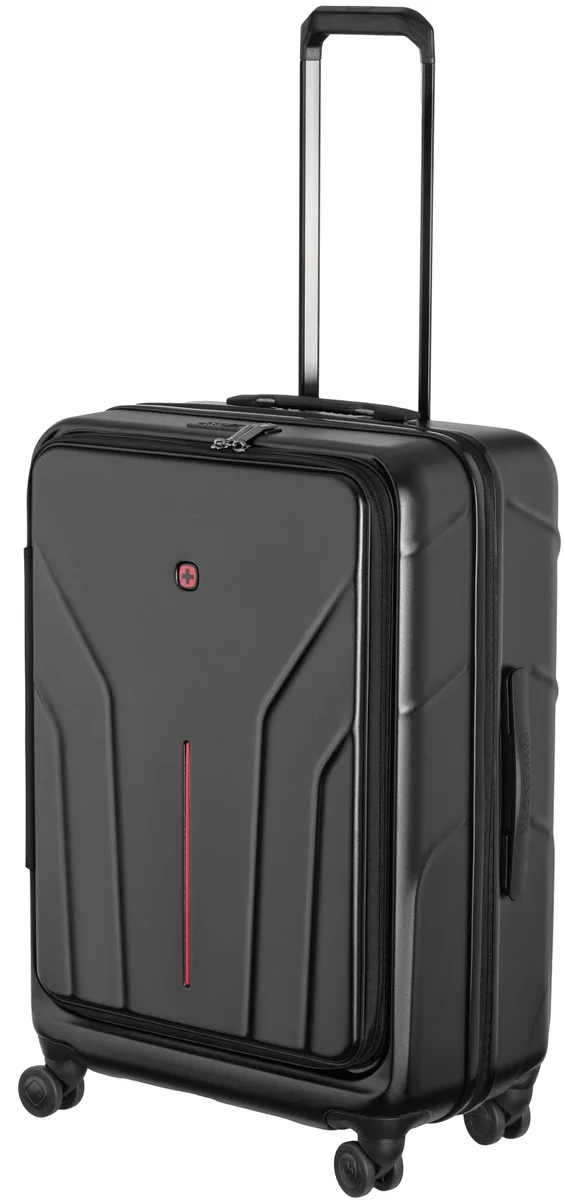 Валіза Wenger Amplix Hardside Medium, середня, полікарбонат, TSA, 4 колеса, розширення, чорний