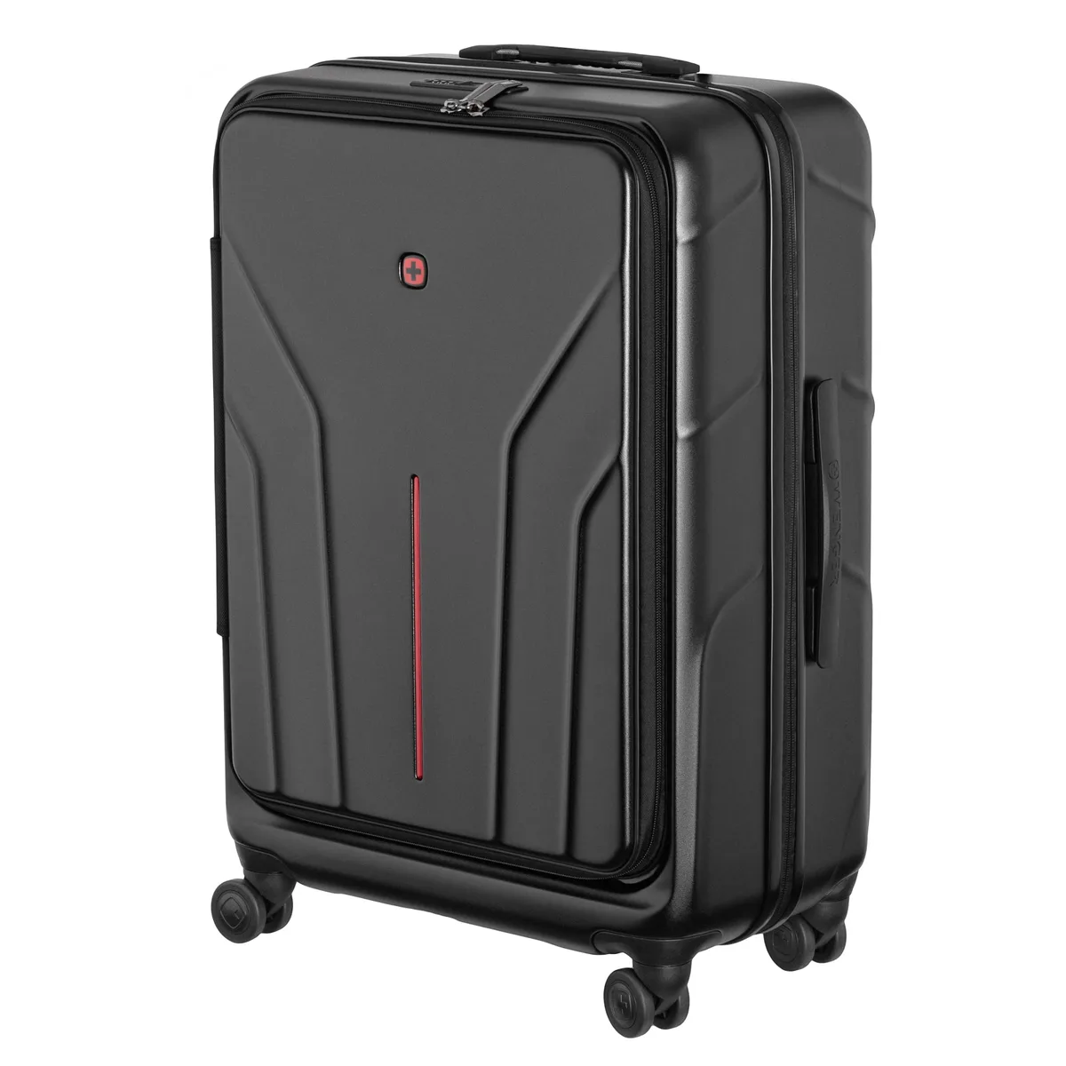 Валіза Wenger Amplix Hardside Medium, середня, полікарбонат, TSA, 4 колеса, розширення, чорний