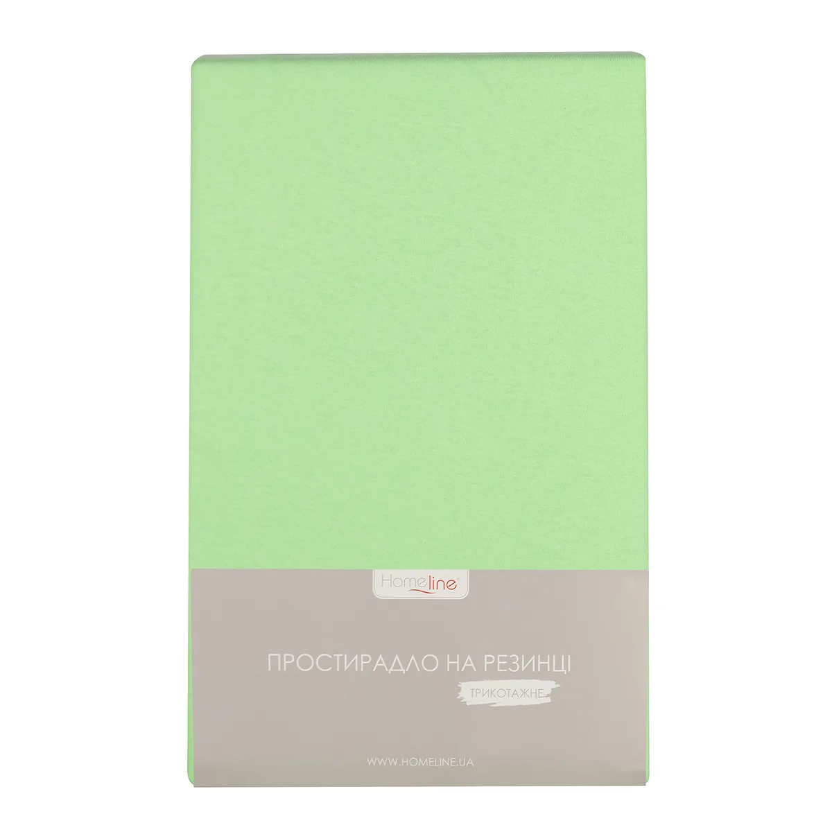 Простирадло трикотажне на резинці Home Line 90х200 см Салатовий 100% бавовна