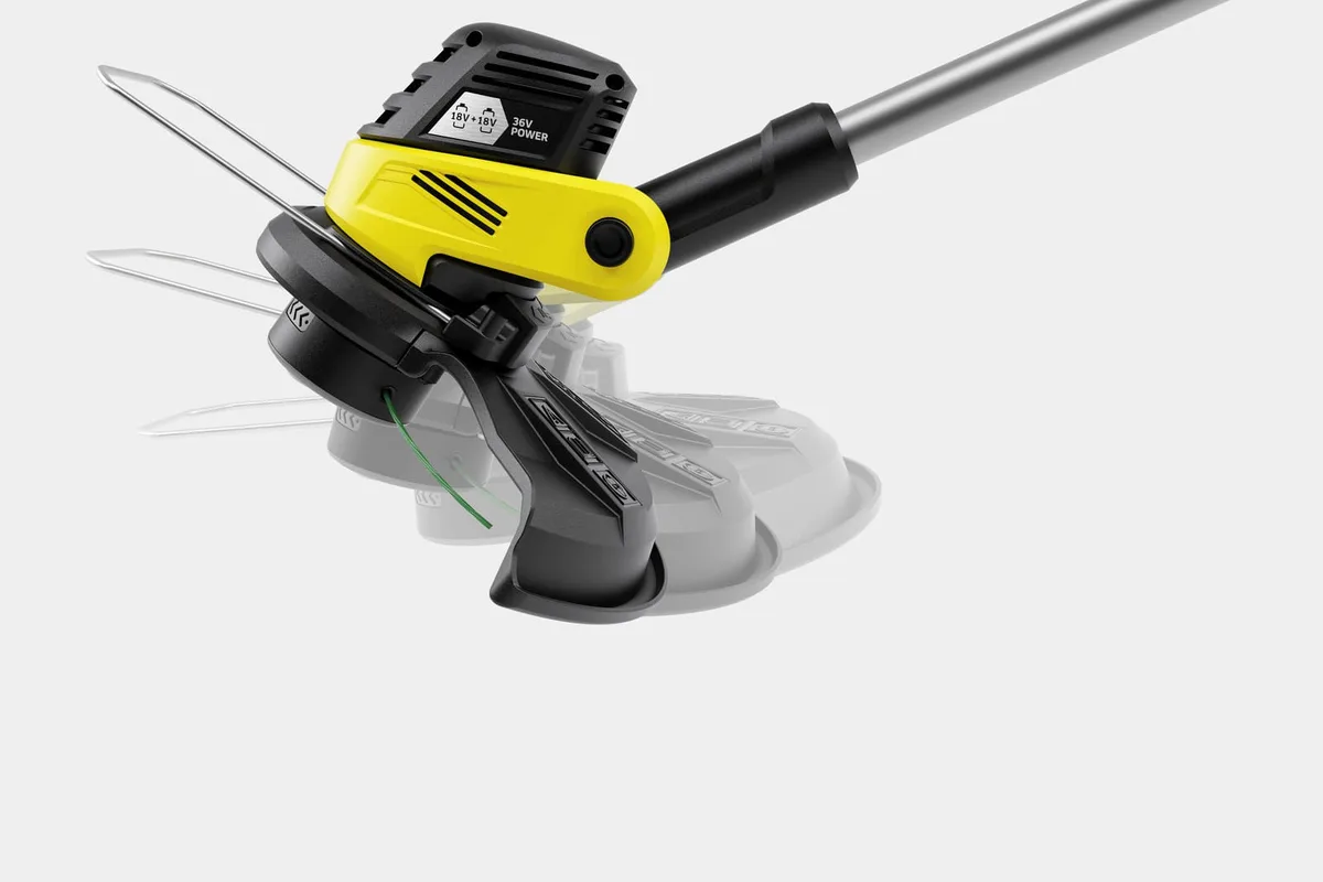 Тример акумуляторний Karcher 30 см жовтий електричний 36В 8000 об/хв