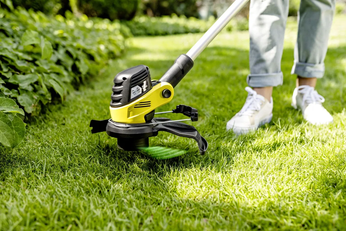 Тример акумуляторний Karcher 30 см жовтий електричний 36В 8000 об/хв
