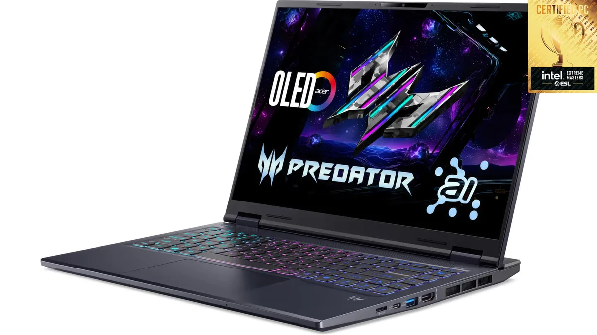 Ноутбук Acer Predator Helios Neo 14 PHN14-71 14.5" 2.8K OLED, Intel U9-285H, 32GB, F1TB, NVD5070-8, Lin, черный.