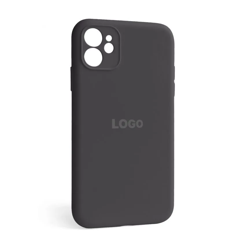 Чохол Silicone Case для Apple iPhone 12 силіконовий  закрита камера сірий