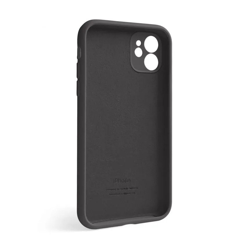 Чохол Silicone Case для Apple iPhone 12 силіконовий  закрита камера сірий