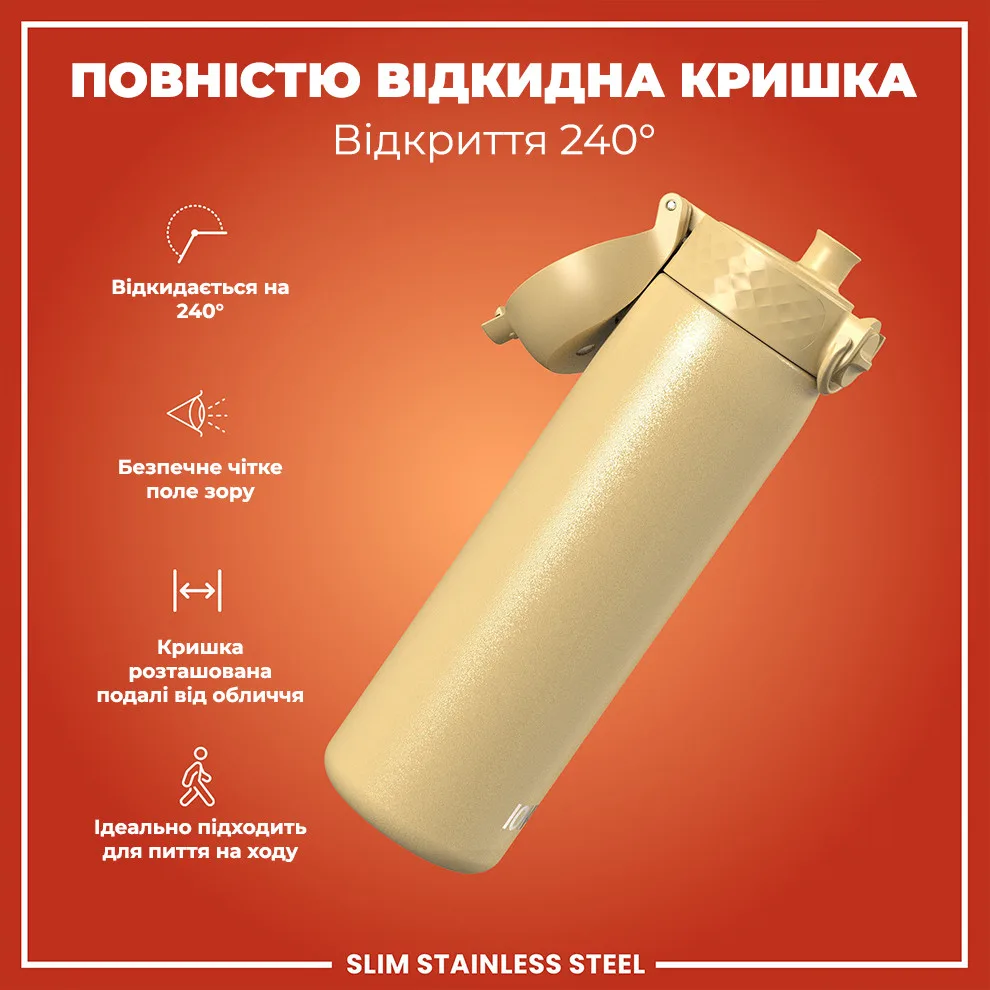 Бутылка ION8 нержавеющая сталь 600 мл бежевый