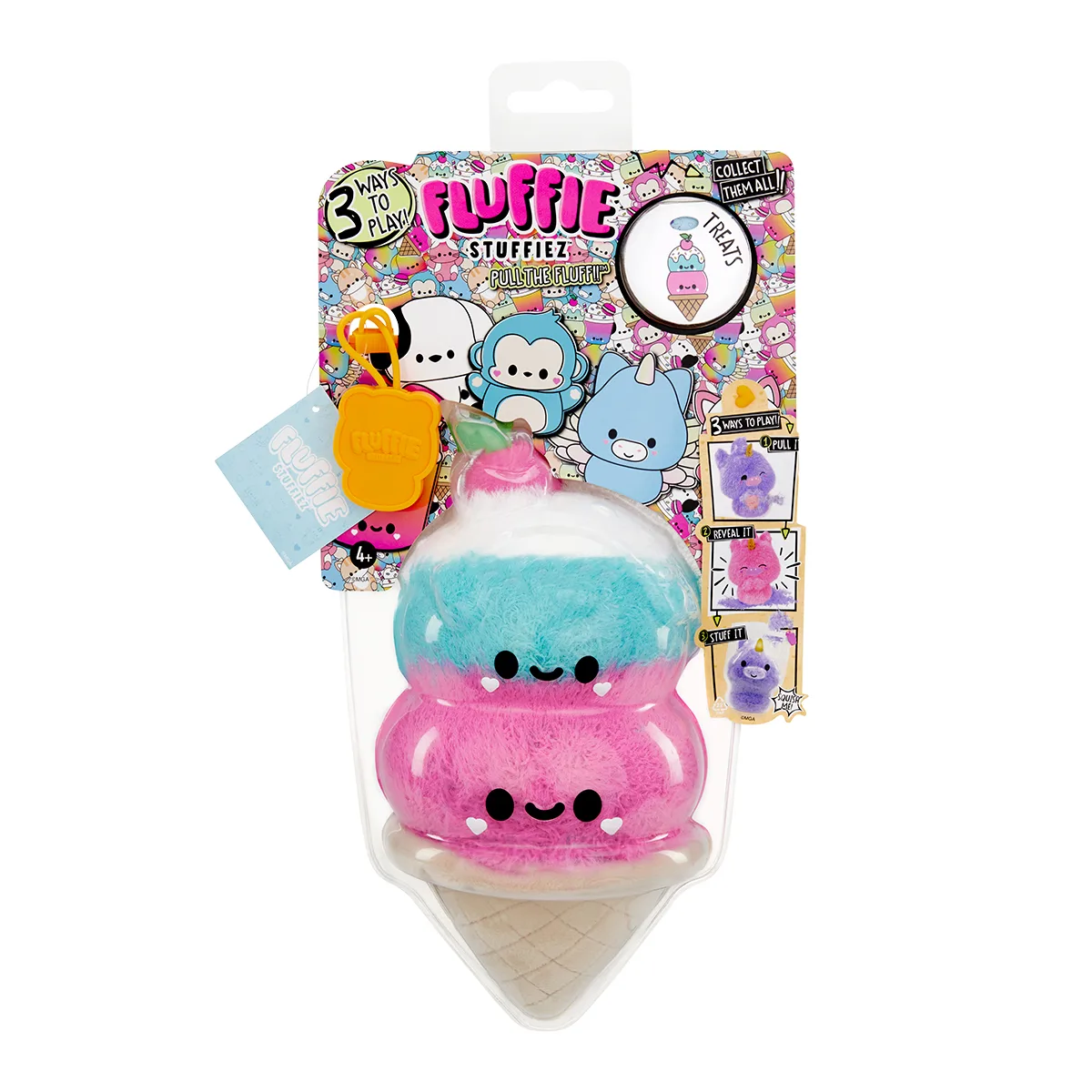 М’яка іграшка-антистрес Fluffie Stuffiez поліестер 12х30 см Морозиво