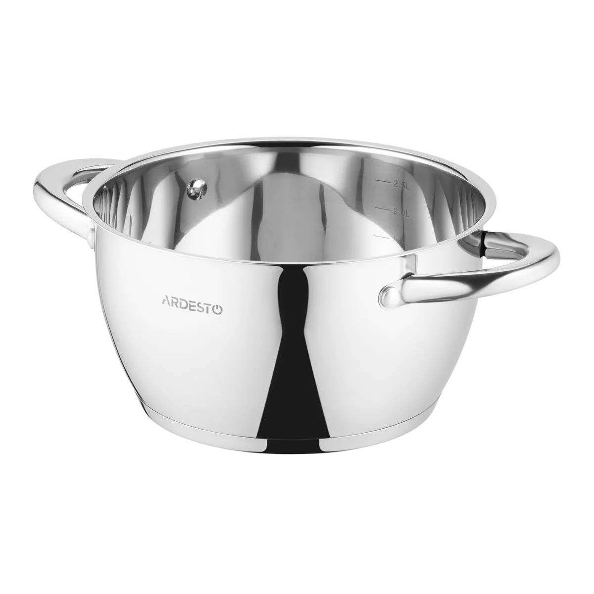 Каструля з прозорою кришкою ARDESTO Gemini Lucca, 3.2л, з нержавіючої сталі.