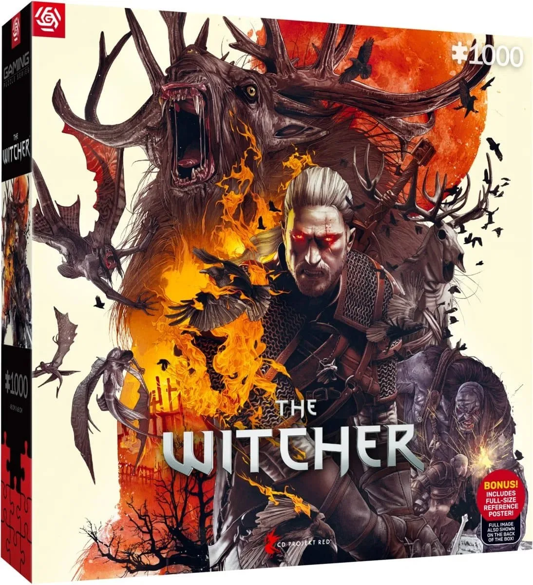 Пазл GoodLoot картонний 1000 елементів з ілюстрацією монстрів The Witcher
