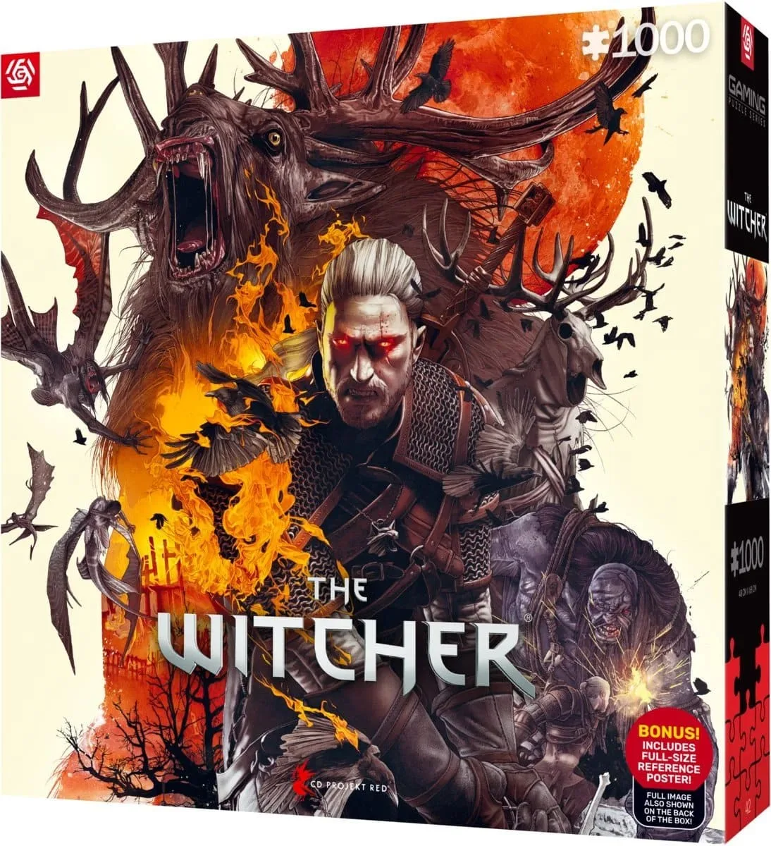 Пазл GoodLoot картонний 1000 елементів з ілюстрацією монстрів The Witcher
