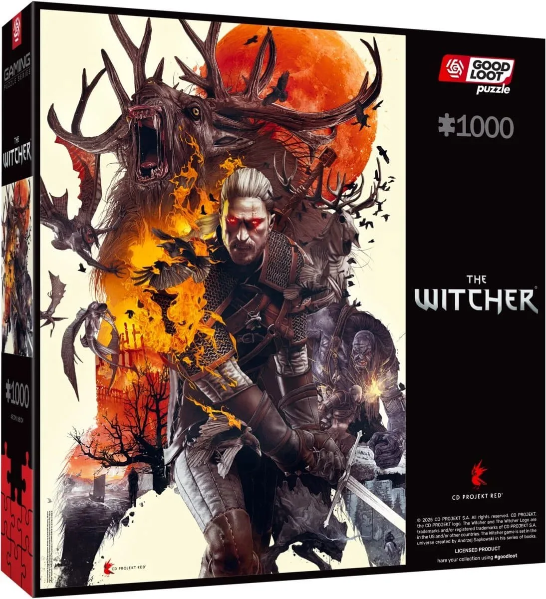 Пазл GoodLoot картонний 1000 елементів з ілюстрацією монстрів The Witcher