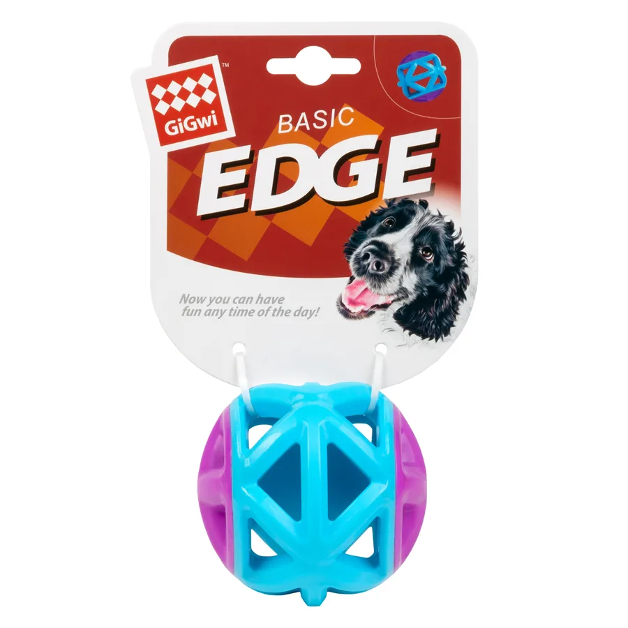 Іграшка для собак М'яч 9 см гума блакитний GIGwi Basic EDGE