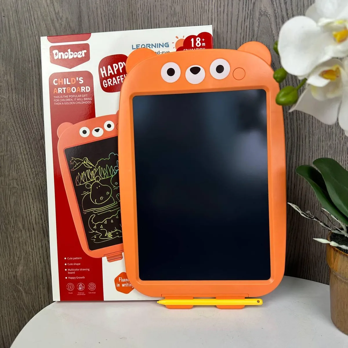 Дитячий планшет для малювання LCD 12 дюймів пластик 30х19 см різні кольори