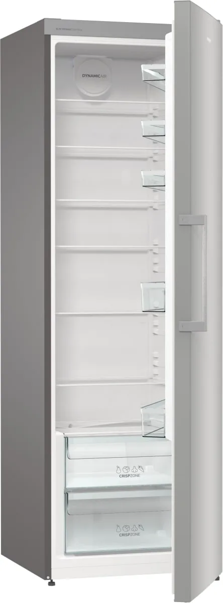 Холодильная камера Gorenje, 186 см, 60 см, 66 см, объем 398 л, класс энергопотребления А++, электронное управление, зона свежести, серый цвет