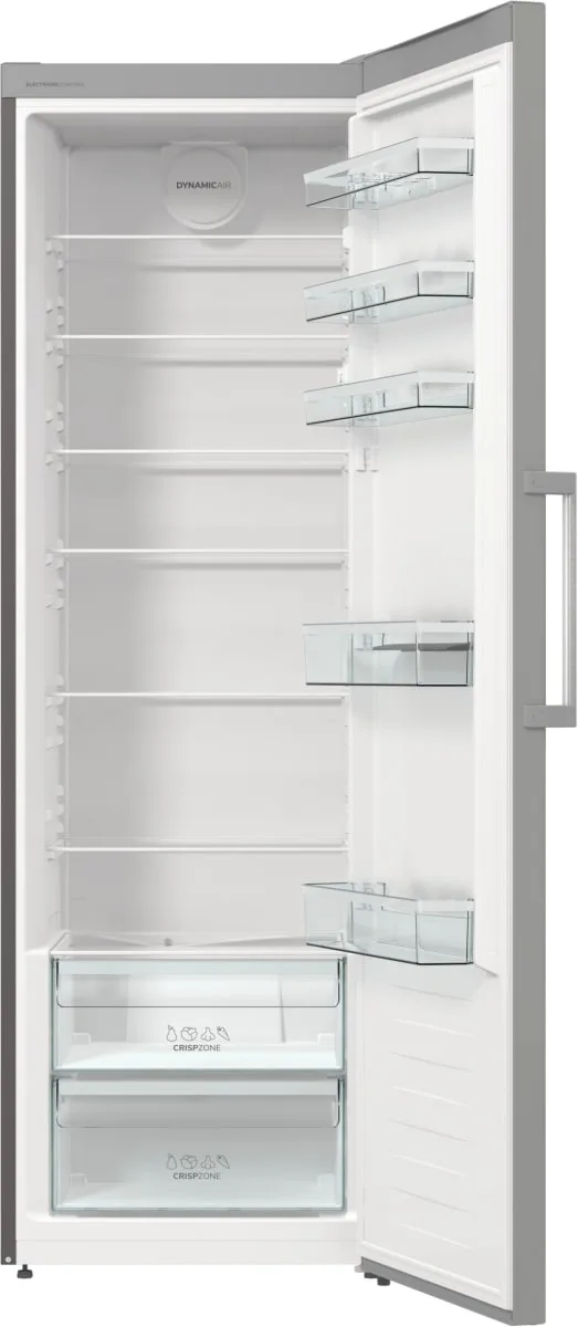 Холодильная камера Gorenje, 186 см, 60 см, 66 см, объем 398 л, класс энергопотребления А++, электронное управление, зона свежести, серый цвет