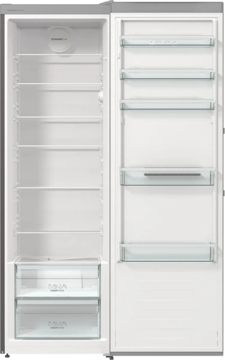 Холодильная камера Gorenje, 186 см, 60 см, 66 см, объем 398 л, класс энергопотребления А++, электронное управление, зона свежести, серый цвет