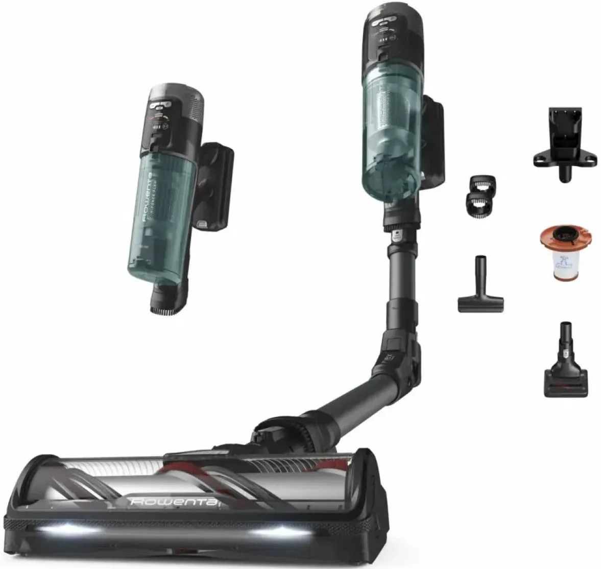 Беспроводной пылесос Rowenta X-Force Flex 1260 Neo, мощность 320Вт, объем контейнера – 09л, автономная работа до 60 минут, вес – 25 кг.