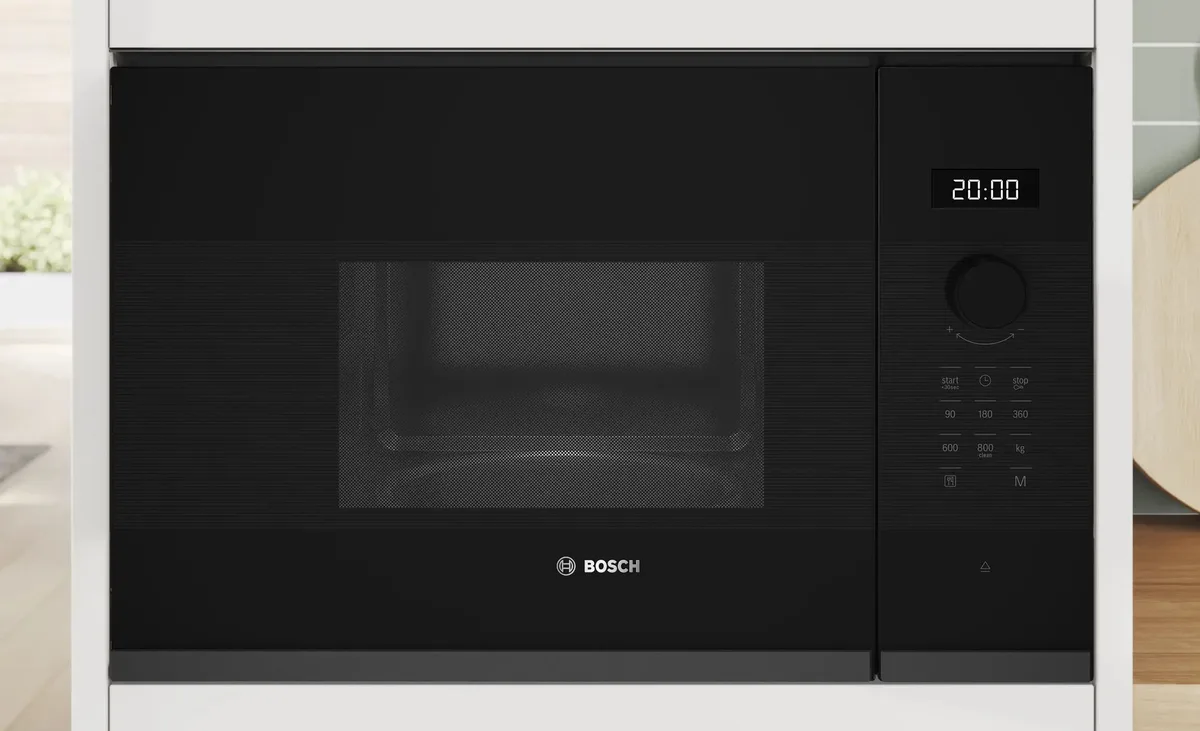 Микроволновая печь Bosch встроенная 20л 800Вт черная нержавеющая сталь
