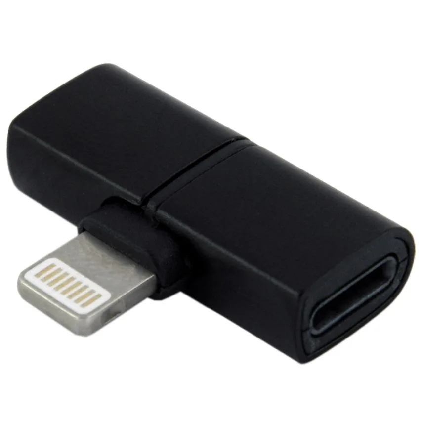 Перехідник WALKER метал 2в1 Lightning мікс для навушників і зарядки iPhone