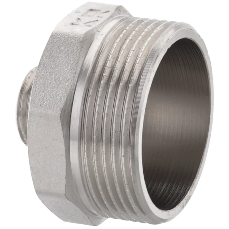 Ніпель редукційний Koer латунь 1/2"x1-1/2" сталевий нікельований