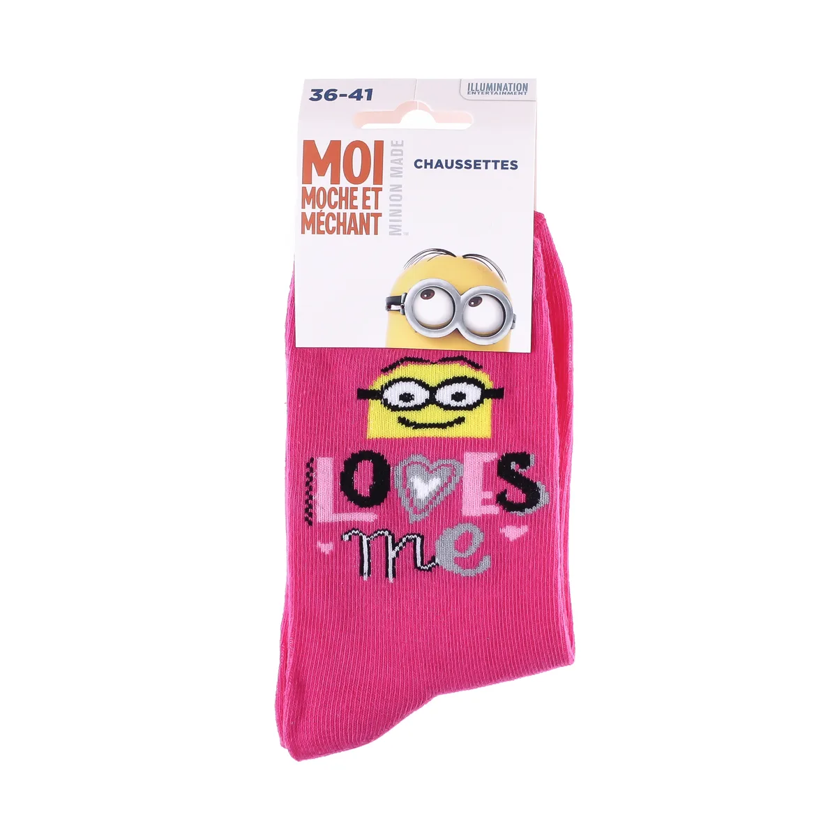 Шкарпетки MINIONS 66% хлопок 36-41 темно-розовый