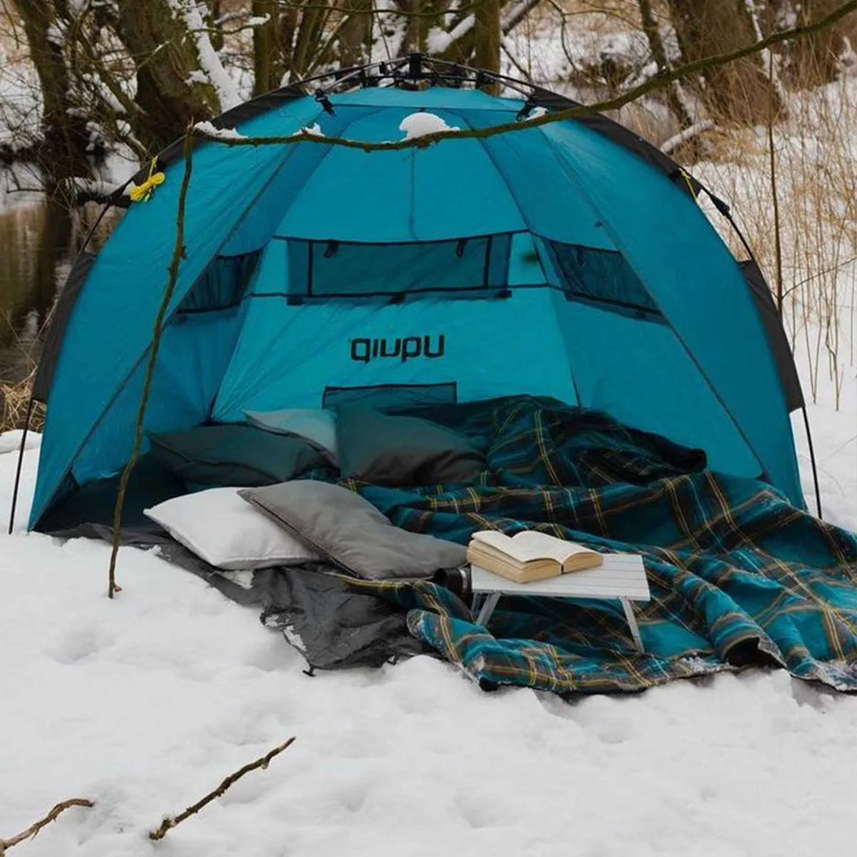 Намет Uquip Polyester 200х150х115 см Синій/Сірий UV 50+
