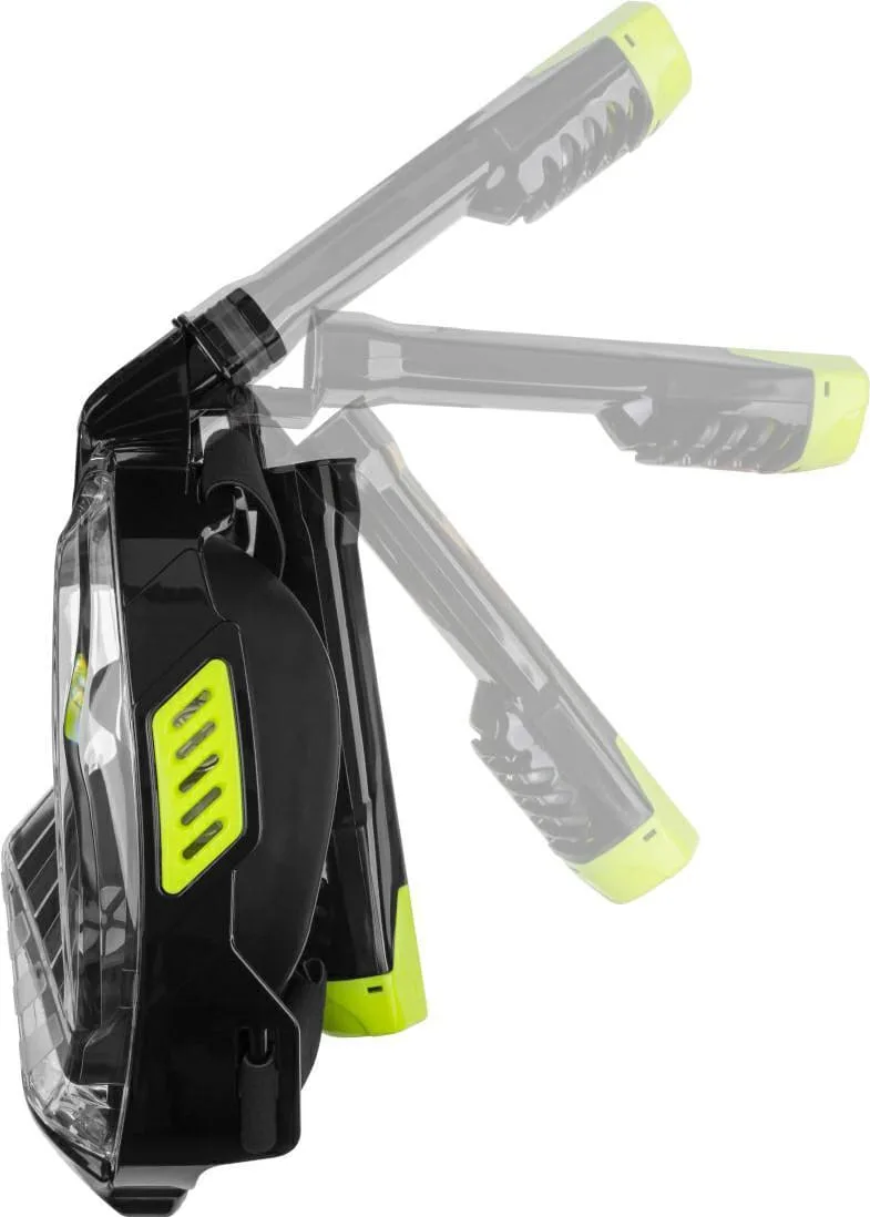Повнолицьова маска AQUA SPEED силікон S/M чорна жовта