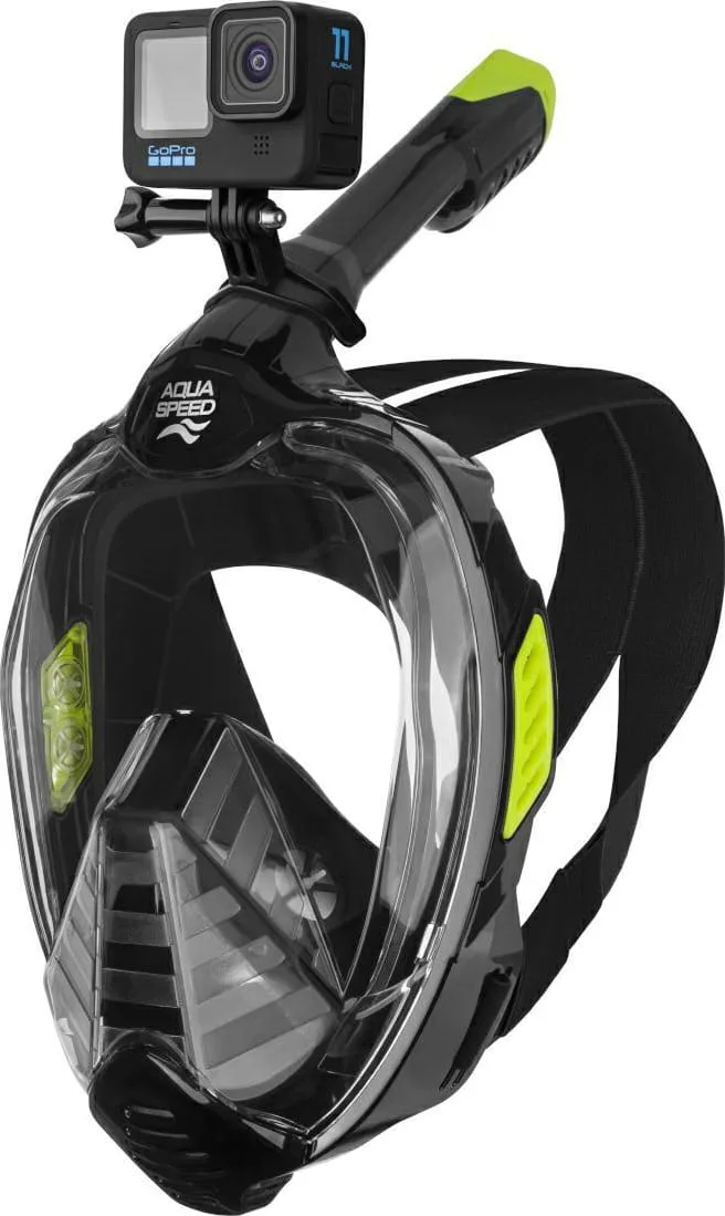 Повнолицьова маска AQUA SPEED силікон S/M чорна жовта