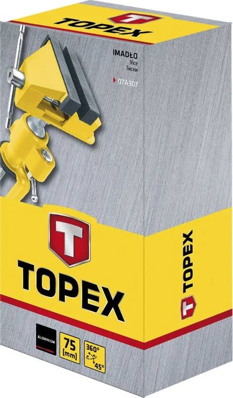 Лещата TOPEX поворотні алюмінієві 75 мм для моделіста струбцини для закріплення деталей