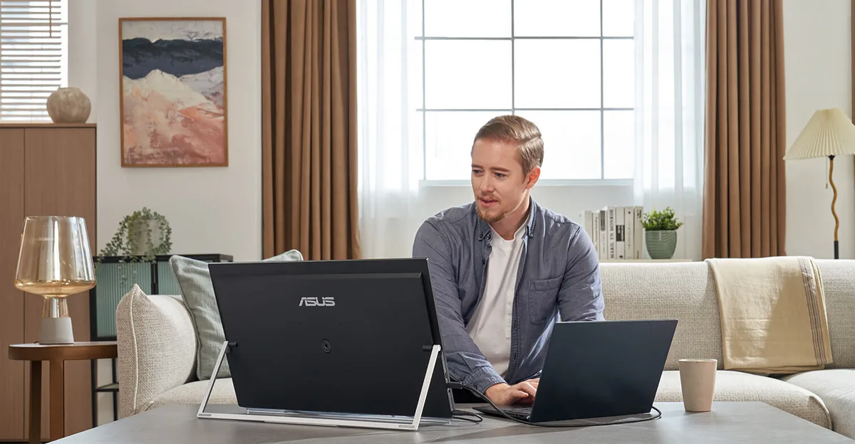 Монітор портативний Asus 23.8" ZenScreen MB249C HDMI, USB-C, MM, IPS, 75Hz, AdaptiveSync, Pivot, C-Clamp Arm