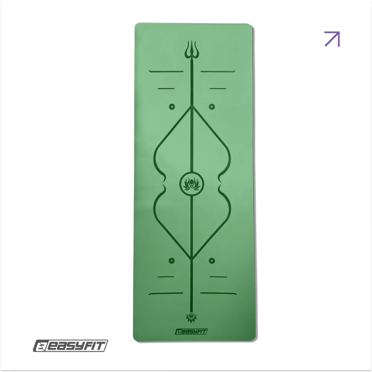 Коврик для йоги EasyFit каучук 5 мм 184х68 см Зелений