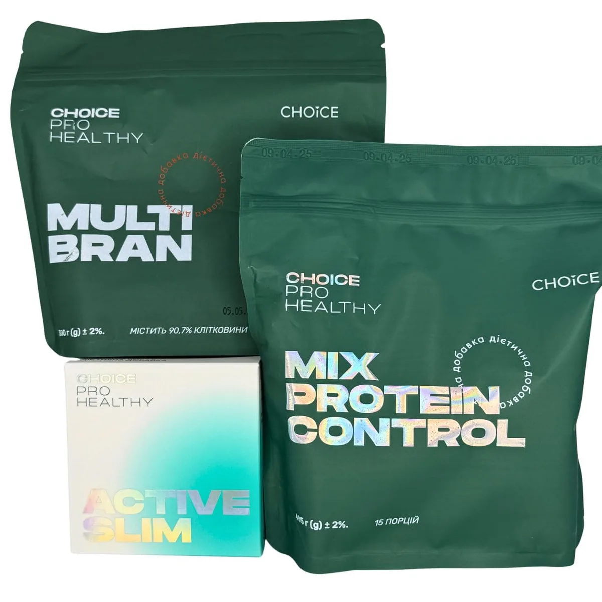 Choice Набор для контроля веса и аппетита - Active Slim, Multi Bran, Mix Protein Control Чойс