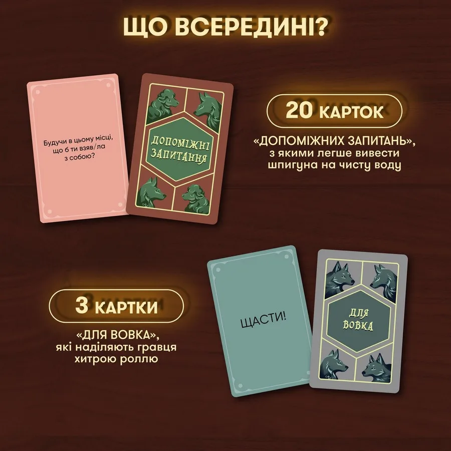 Карточна гра «Вовк в овечій шкурі» - 448 карток, інструкція для компанії