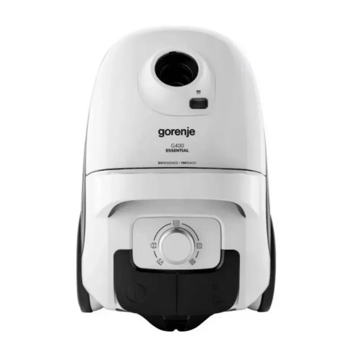 Пилосос Gorenje з мішком, потужність 750 Вт, об'єм контейнера 3 л, фільтр HEPA, телескопічна трубка, білий колір.