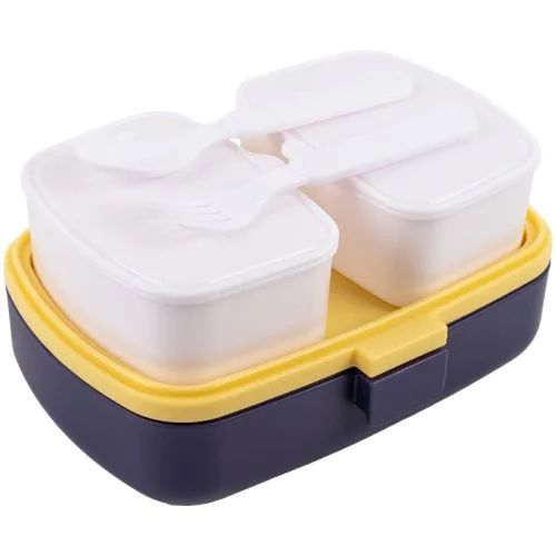 Ланчбокс фіолетовий Kite 1150 мл контейнер для їжі з ложкою та виделкою