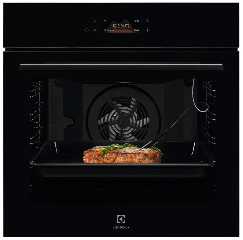 Духова шафа Electrolux електрична 72л A+ конвекція піроліз для випічки гриль чорна духовка
