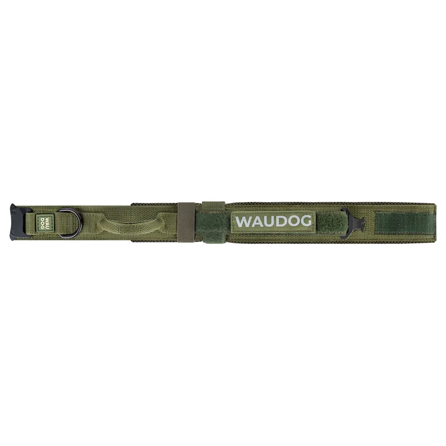 Нашийник WAUDOG PRO тактичний з ручкою металевий фастекс 50 мм M хакі 38-47 см