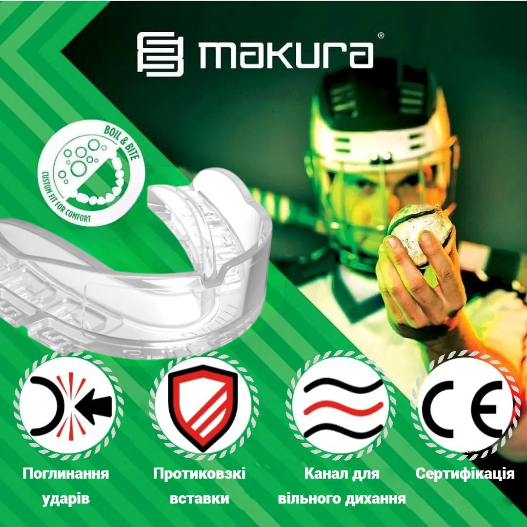 Капа MAKURA термопластик детская до 10 лет Clear