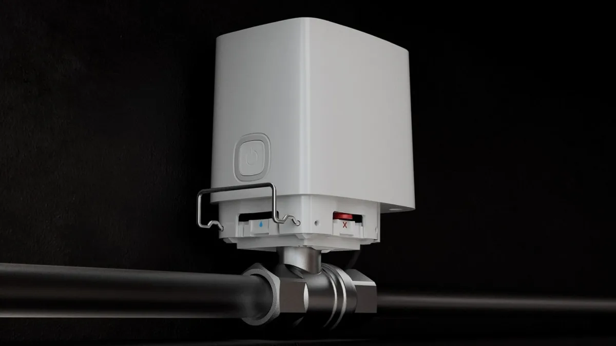 Розумний кульовий кран Ajax WaterStop 1" Jeweler, бездротовий, білий
