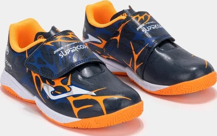 Футзалки Joma фібратек 33 темно-синій помаранчевий