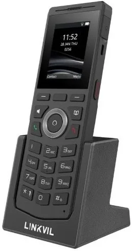 Трубка IP-DECT Fanvil W610D, кольоровий дисплей 2.0” 240x320 LCD, 4 SIP лінії, робота з DECT-базою W710D, підключення гарнітури через BT5.0 або роз’єм 3,5 мм