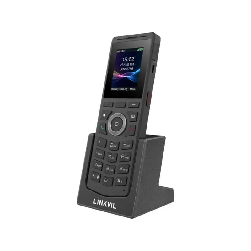 Трубка IP-DECT Fanvil W610D, кольоровий дисплей 2.0” 240x320 LCD, 4 SIP лінії, робота з DECT-базою W710D, підключення гарнітури через BT5.0 або роз’єм 3,5 мм