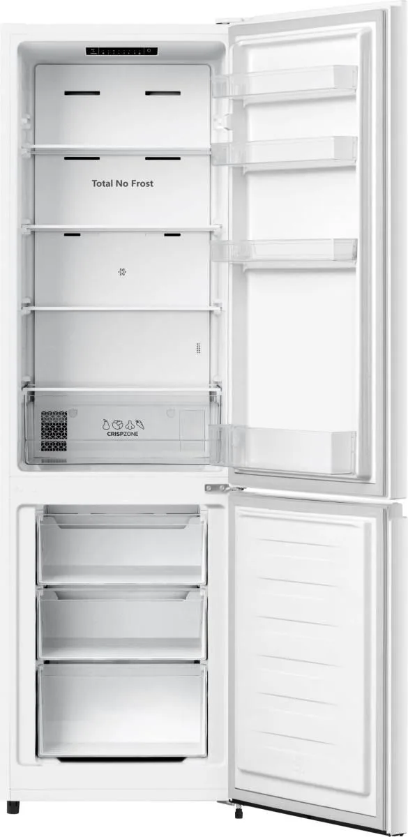 Холодильник Gorenje с нижней морозильной камерой, 180x55x56 см, 2 двери, объем 188(67) л, класс энергоэффективности А++, NoFrost Plus, зона свежести, белый
