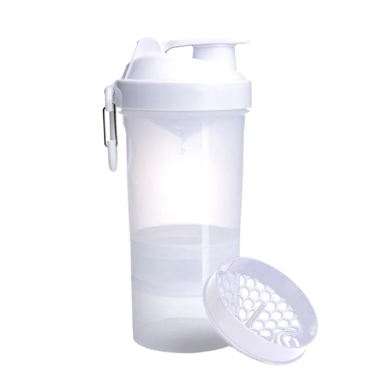 Шейкер SmartShake пластик 600 мл Білий 3 відсіки