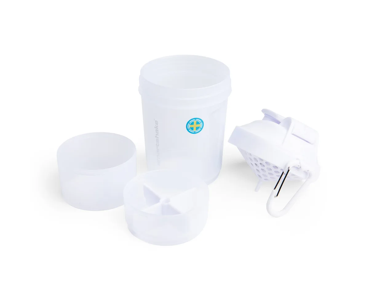 Шейкер SmartShake пластик 600 мл Білий 3 відсіки
