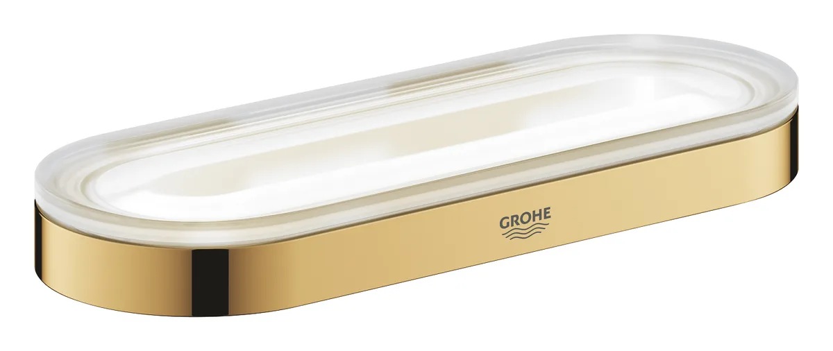 Настенная мыльница Grohe 200х75 мм прозрачное глянцевое стекло